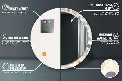 Geometryczne koła Lustro dekoracyjne okrągłe