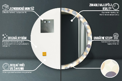 Geometryczne koła Lustro dekoracyjne okrągłe