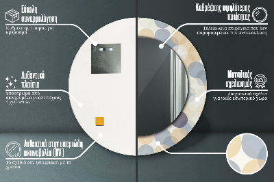 Geometryczne koła Lustro dekoracyjne okrągłe