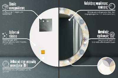 Geometryczne koła Lustro dekoracyjne okrągłe