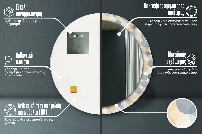 Geometryczne koła Lustro dekoracyjne okrągłe