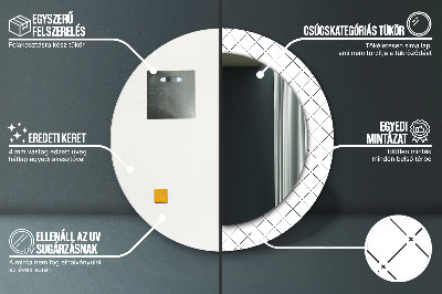 Lustro dekoracyjne okrągłe Poprzeczne linie