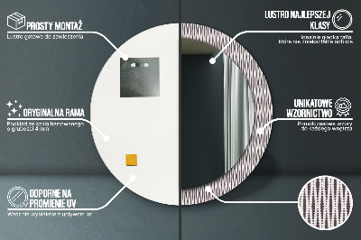 Geometryczny wzór kropek Lustro z nadrukiem okrągłe