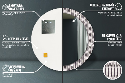 Geometryczny wzór kropek Lustro z nadrukiem okrągłe