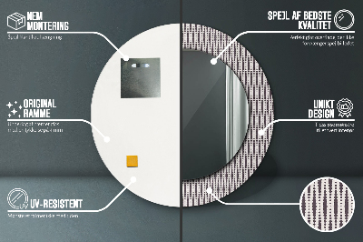 Geometryczny wzór kropek Lustro z nadrukiem okrągłe