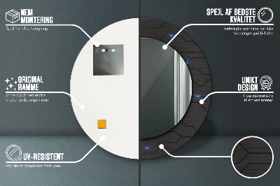 Futurystyczny abstrakcyjny Lustro dekoracyjne okrągłe