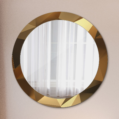 Złoto abstrakcja Lustro dekoracyjne okrągłe