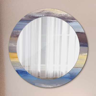 Abstrakcyjny obraz Lustro z nadrukiem okrągłe