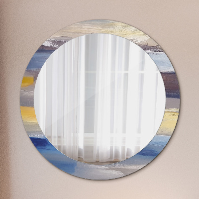 Abstrakcyjny obraz Lustro z nadrukiem okrągłe