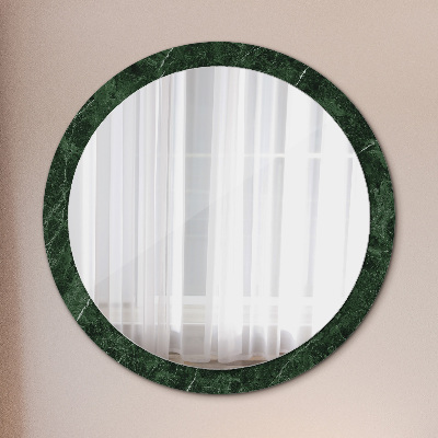 Lustro dekoracyjne okrągłe Zielony marmur