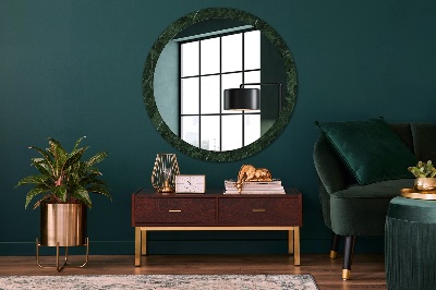 Lustro dekoracyjne okrągłe Zielony marmur