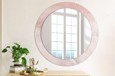 Różowy kamień Lustro dekoracyjne okrągłe