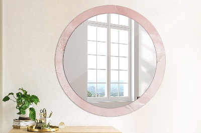 Różowy kamień Lustro dekoracyjne okrągłe