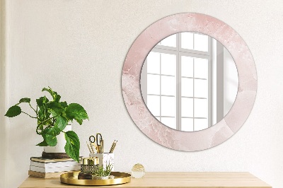Lustro dekoracyjne okrągłe Różowy kamień