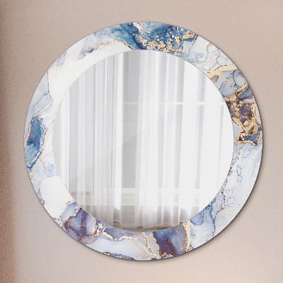 Abstrakcyjna płynna sztuka Lustro z nadrukiem dekoracyjne okrągłe