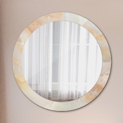 Lustro z nadrukiem dekoracyjne okrągłe Marmur onyks