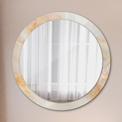Lustro z nadrukiem dekoracyjne okrągłe Marmur onyks