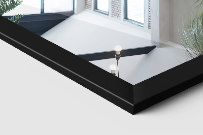 Stojące lustro z czarną ramą 36x156 cm