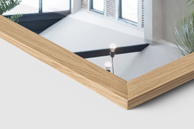 Lustro stojące z ramą w kolorze dębu 36x156 cm
