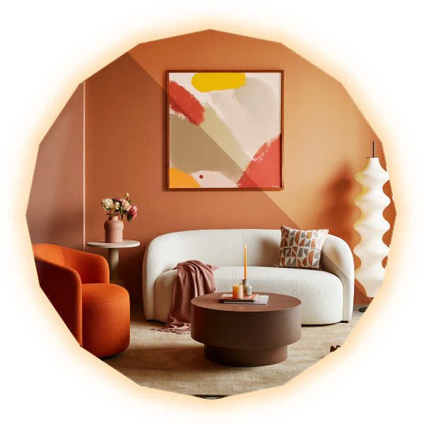 Lustro geometryczne z podświetleniem LED