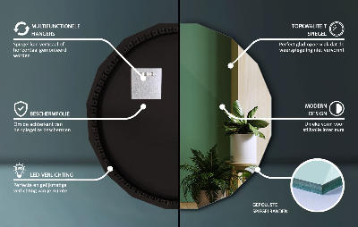Lustro geometryczne z podświetleniem LED