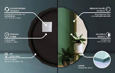 Lustro geometryczne z podświetleniem LED