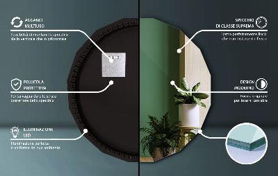 Lustro geometryczne z podświetleniem LED