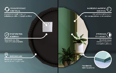Lustro geometryczne z podświetleniem LED