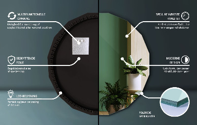 Lustro geometryczne z podświetleniem LED