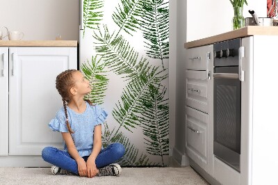 Osłona dekoracyjna na lodówkę Jasne palmowe liście