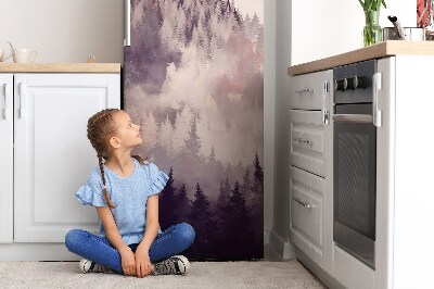 Osłona dekoracyjna na lodówkę Góra w lesie