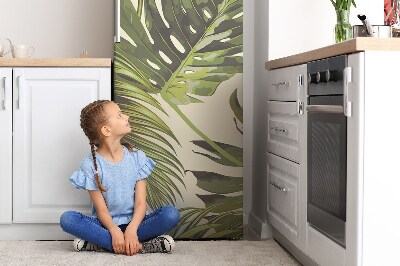 Okleina magnetyczna na lodówkę Tropikalne liście