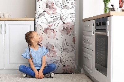 Okleina magnetyczna na lodówkę Pastelowe maki