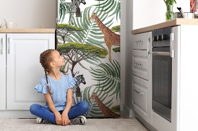 Okleina magnetyczna na lodówkę Zwierzęta z sawanny