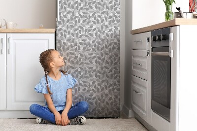 Osłona magnetyczna na lodówkę Szare liście