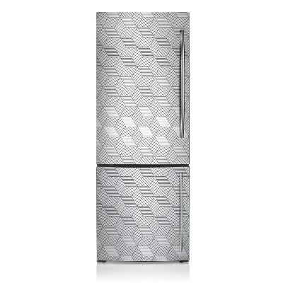 Osłona magnetyczna na lodówkę Szare kostki 3d