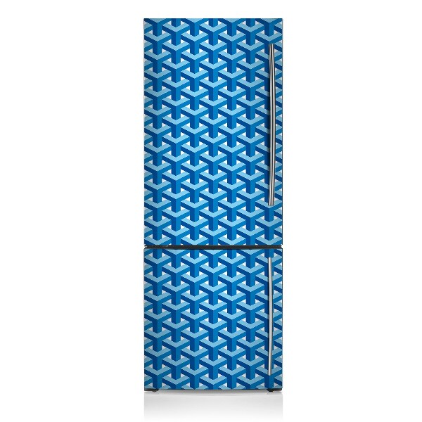 Osłona magnetyczna na lodówkę Niebieska abstrakcja 3D