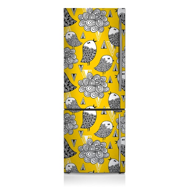 Osłona magnetyczna na lodówkę Doodle ptaki