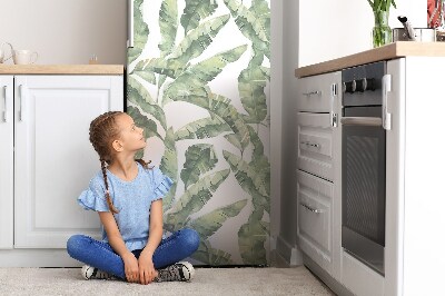 Okleina magnetyczna na lodówkę Liście bananowca