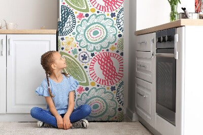 Osłona magnetyczna na lodówkę Kolorowe kwiaty