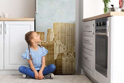 Okleina magnetyczna na lodówkę Wieżowce na Manhattanie