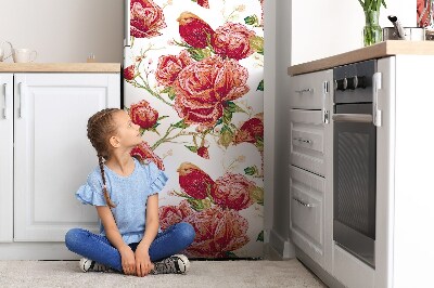 Mata magnetyczna na lodówkę Czerwone ptaki