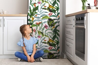 Okleina magnetyczna na lodówkę Tropikalna flora