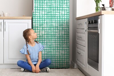 Osłona magnetyczna na lodówkę Zielona kratka