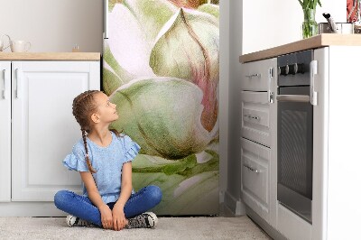 Osłona dekoracyjna na lodówkę Kwiaty magnolia