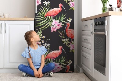 Mata magnetyczna na lodówkę Czarny flaming