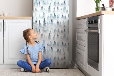Okleina magnetyczna na lodówkę Mglisty las