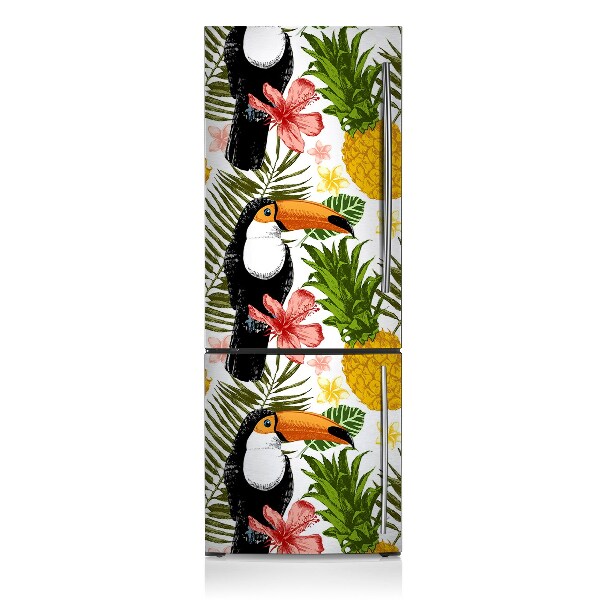 Mata magnetyczna na lodówkę Tukan i ananas