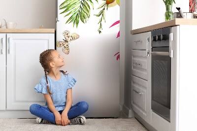 Osłona dekoracyjna na lodówkę Rośliny tropikalne