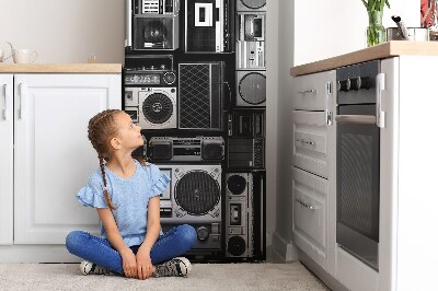 Okleina magnetyczna na lodówkę Stary boom box
